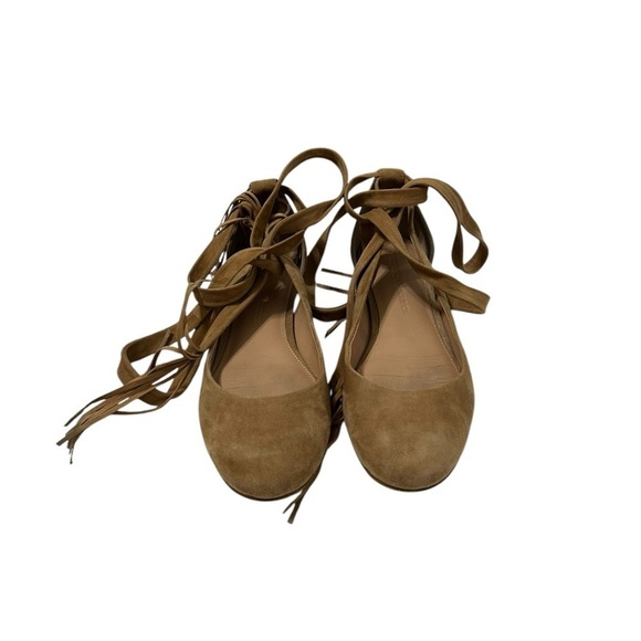 Sigerson Morrison Shoes - Sigerson Morrison Shoes Women's Size 6.5 Brown suede Ankle Wrap Ballet Flats